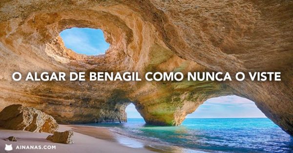 Visão Única de LUGAR MÁGICO no Algarve [ Algar de Benagil ] 