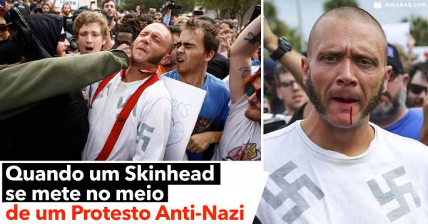 Quando um Skinhead se mete no meio de Protesto Anti-Nazi