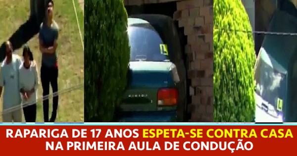 Espeta-se contra casa na PRIMEIRA AULA de Condução