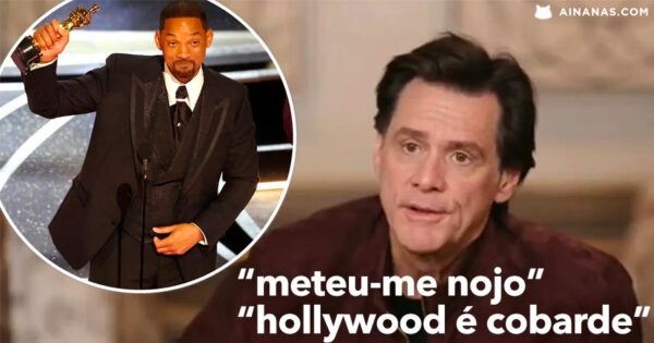 JIM CARREY diz que Hollywood é cobarde depois da Chapada de Will Smith