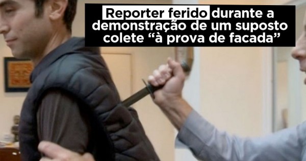 Reporter Esfaqueado Enquanto.. Testava Colete à Prova de Faca