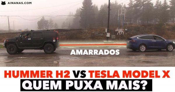 TESLA MODEL X vs Hummer H2: Quem puxa mais?