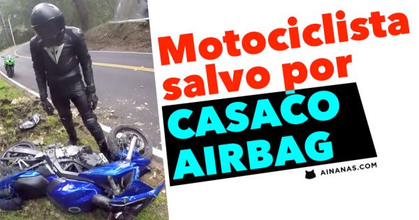Motociclista salvo por CASACO AIRBAG
