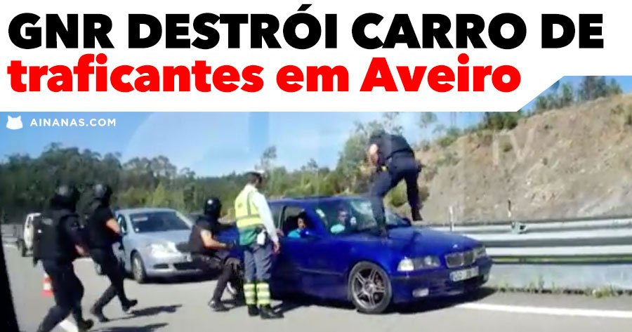 GNR destrói carro de traficantes em Aveiro