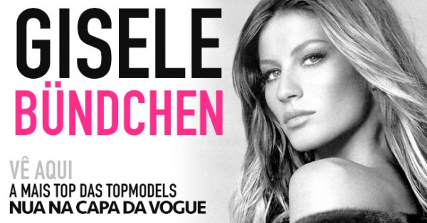 Gisele Bündchen nua na capa da Vogue