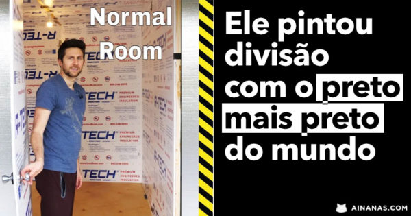 Ele pintou uma divisão com o PRETO MAIS PRETO do Mundo
