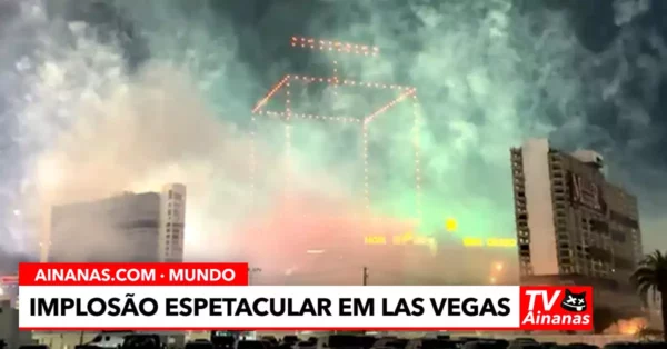 A ESPETACULAR demolição do Tropicana em Las Vegas