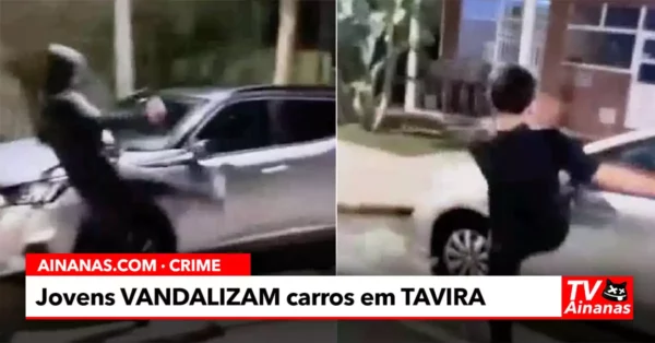 Jovens VANDALIZAM CARROS em Tavira