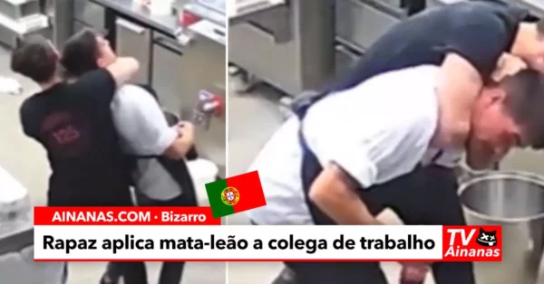 Rapaz faz MATA-LEÃO a Colega de Trabalho