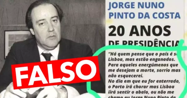 Capa de PINTO DA COSTA a prever sismo é FALSA