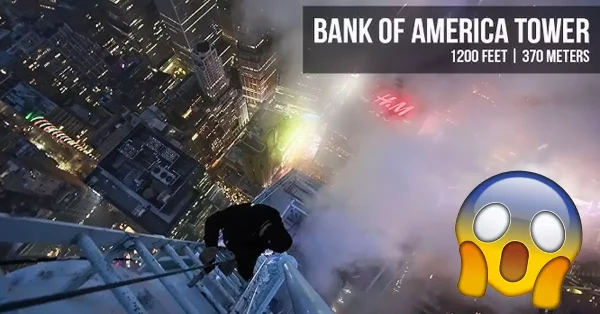 Subiram ilegalmente à torre do BANK OF AMERICA