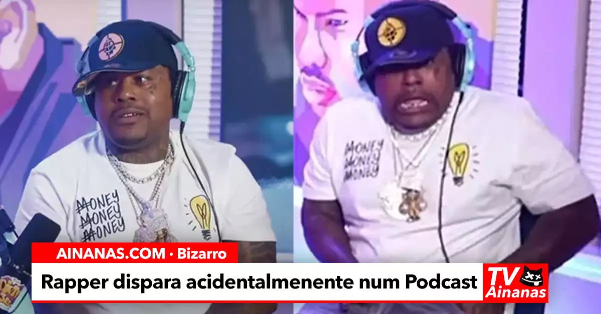 Rapper dispara acidentalmente em pleno podcast