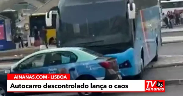 AUTOCARRO DESCONTROLADO Lança o Caos na Gare do Oriente