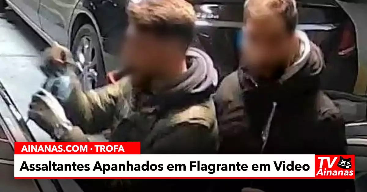 Assaltantes Filmados a Roubar Carros em Garagem na Trofa