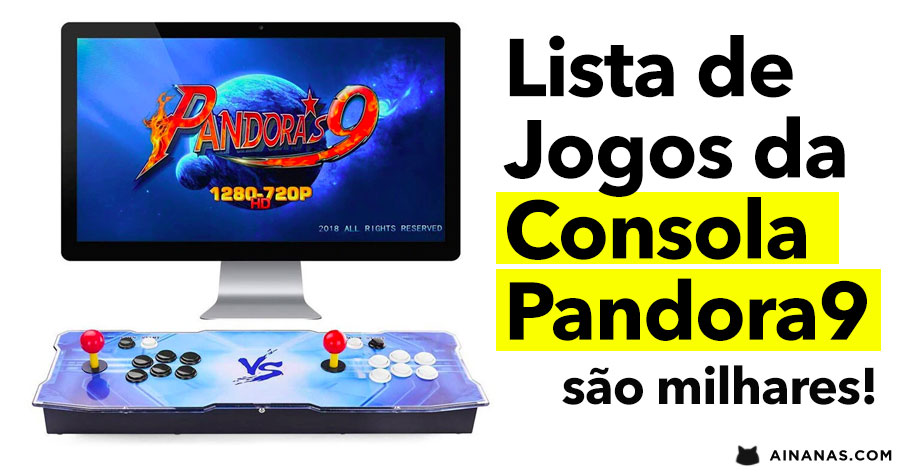 Jogos 3D Pandora e # 39; s Console de jogos Arcade -8000 Jogos