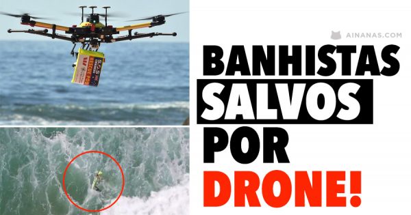 Drone Entrega Boia e SALVA BANHISTAS