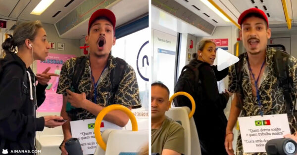 Passageira tenta expulsar MC brasileiro de transporte público em Portugal