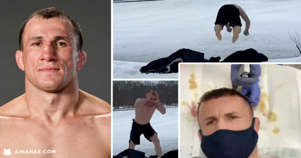 Lutador do UFC parte a cabeça a mergulhar num LAGO GELADO