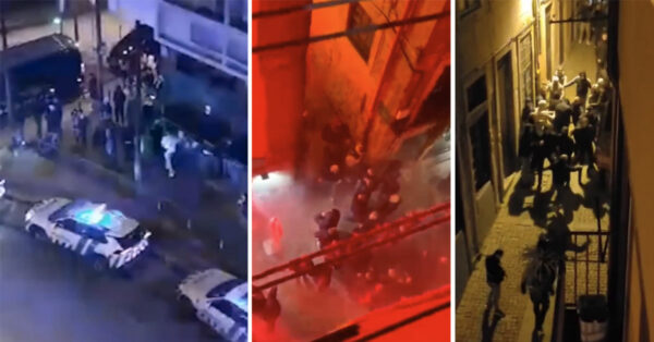 Adeptos do ANTUÉRPIA lançam o caos no Porto